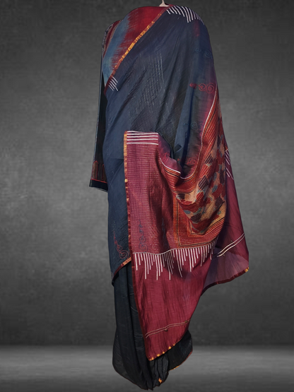 Chanderi Formal Ajrakh Saree