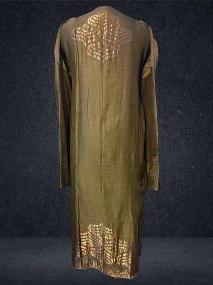 Semi Stitched Formal chanderi Kurta