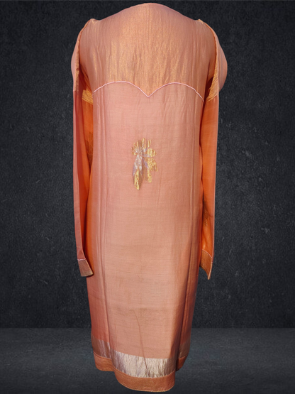 Semi Stitched Formal chanderi Kurta