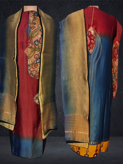 Semi Stitched Formal chanderi Suitset