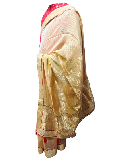 Formal Chanderi Silk Zari Woven Saree