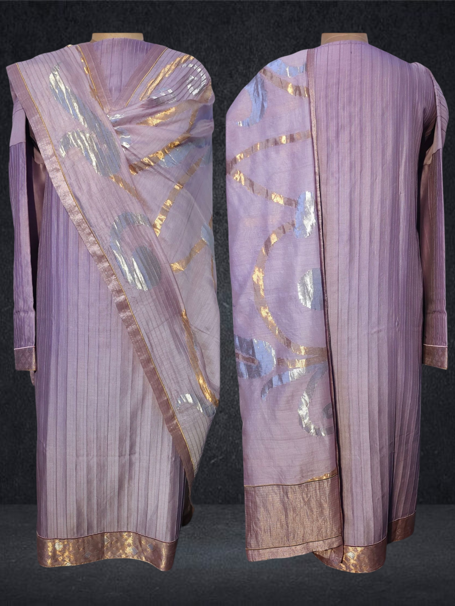 Semi Stitched Formal chanderi Suitset