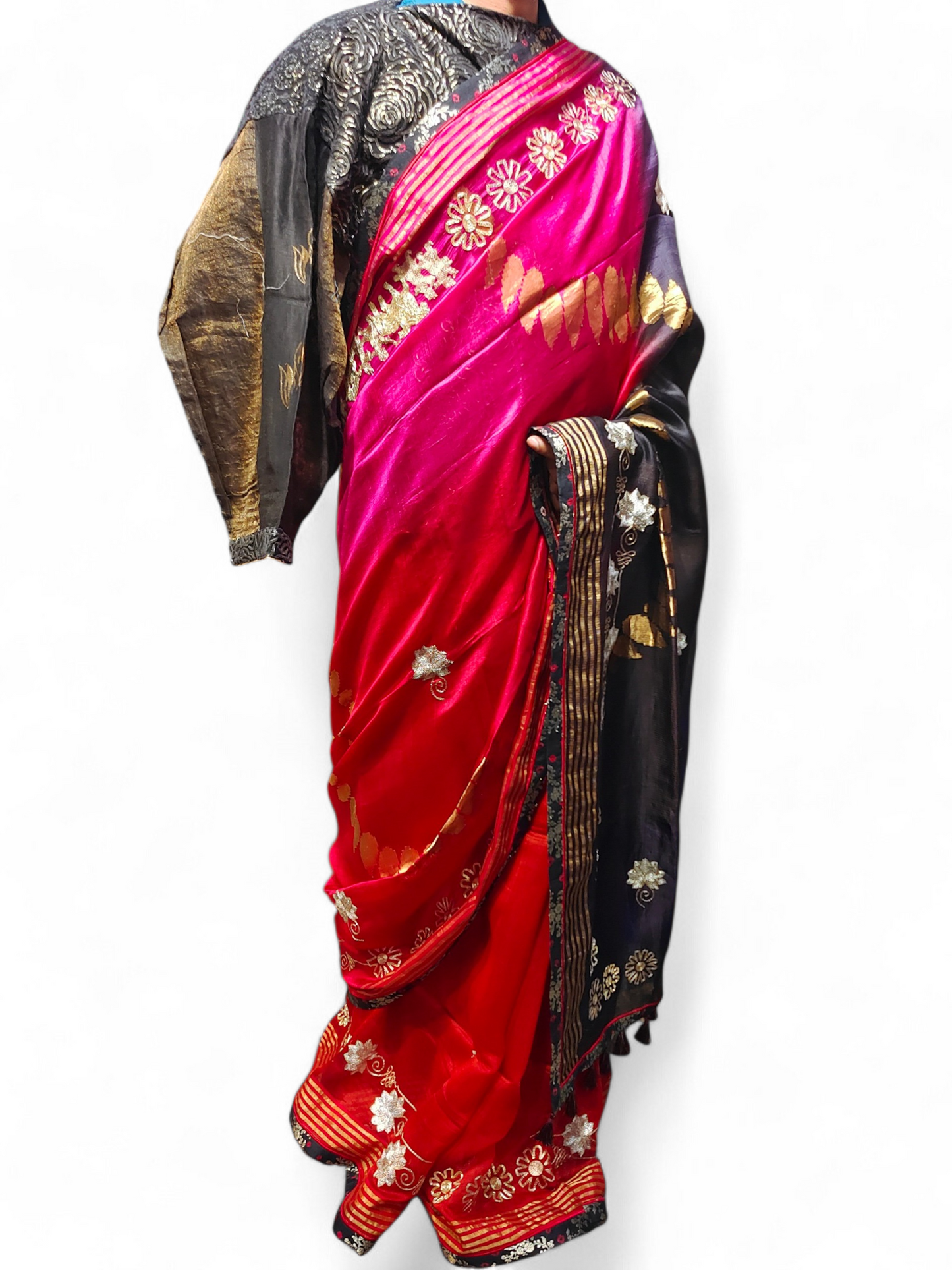 Formal Chanderi Silk Zari Woven With Dabka Saree