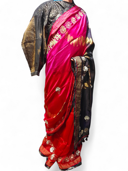 Formal Chanderi Silk Zari Woven With Dabka Saree