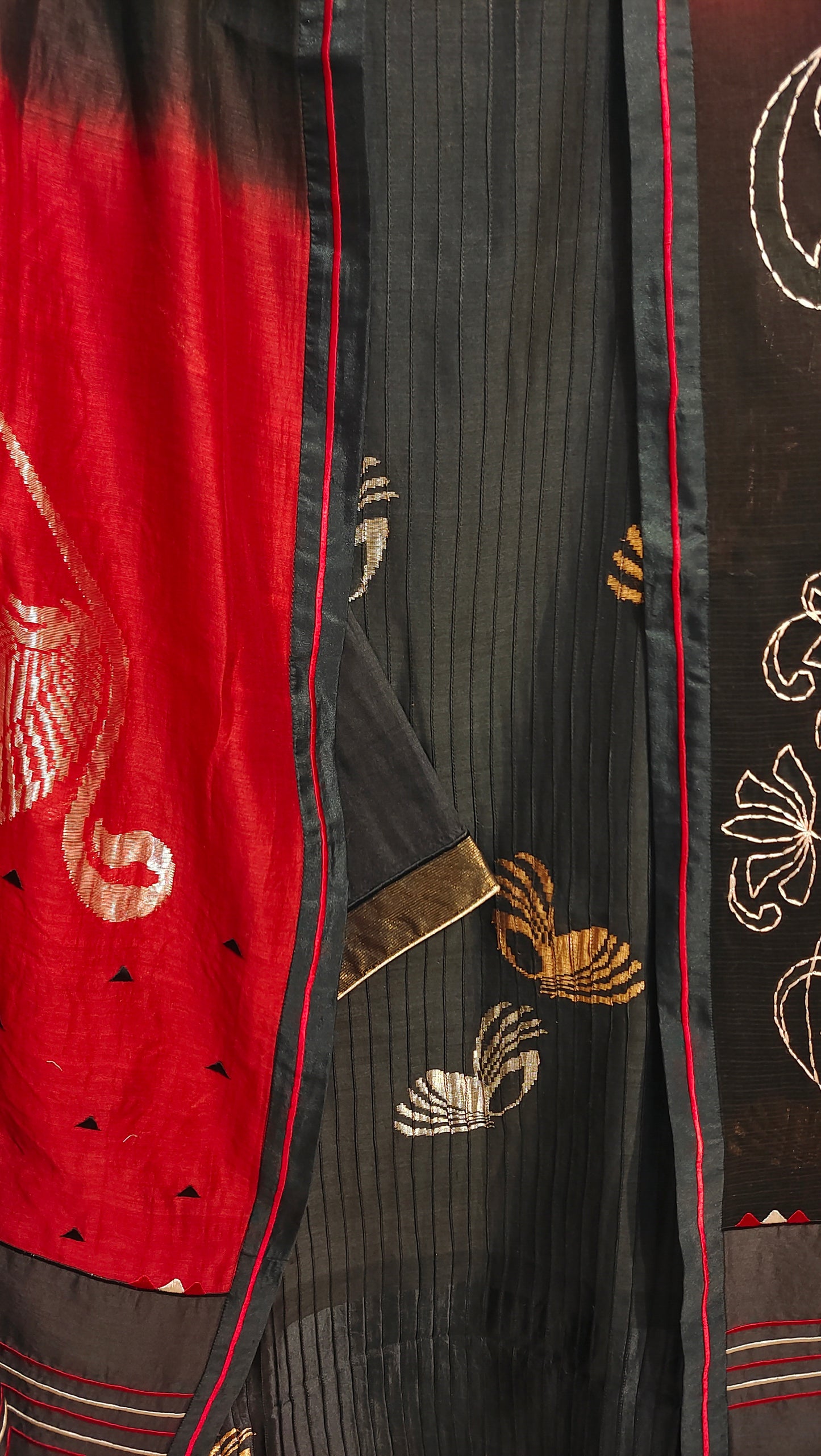 Semi Stitched Formal chanderi Suitset