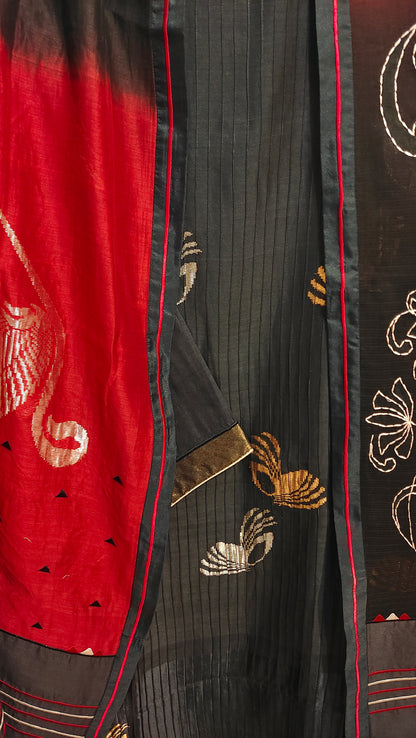 Semi Stitched Formal chanderi Suitset