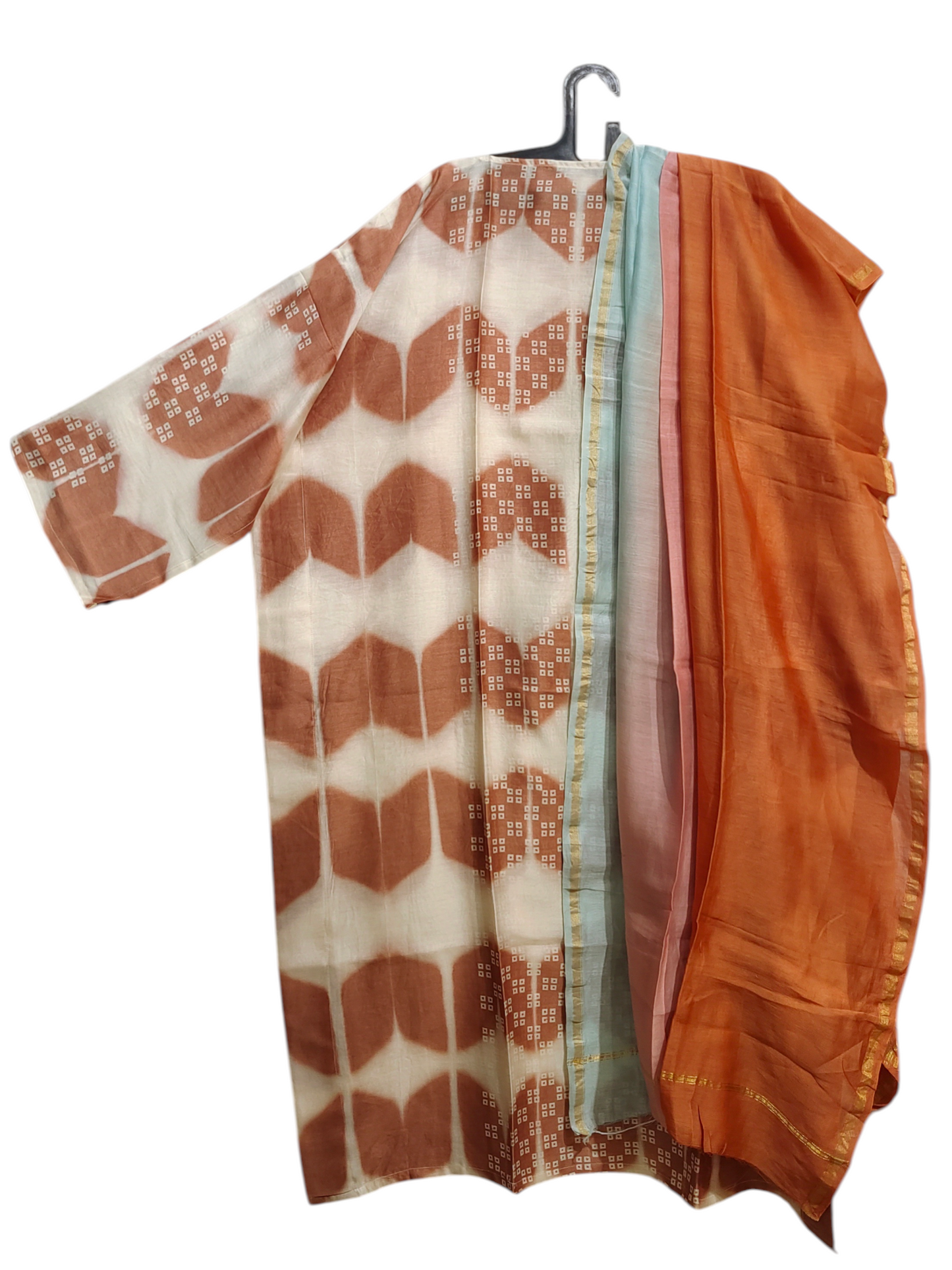 Semi Stitched Chanderi Casual Suitset