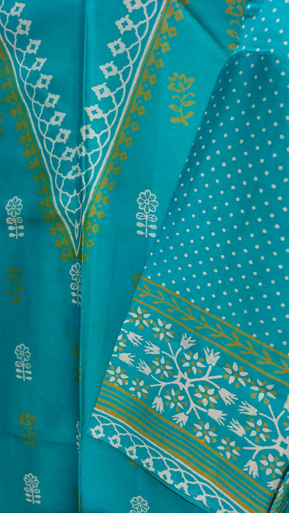 Semi Stitched Chanderi Casual kurta