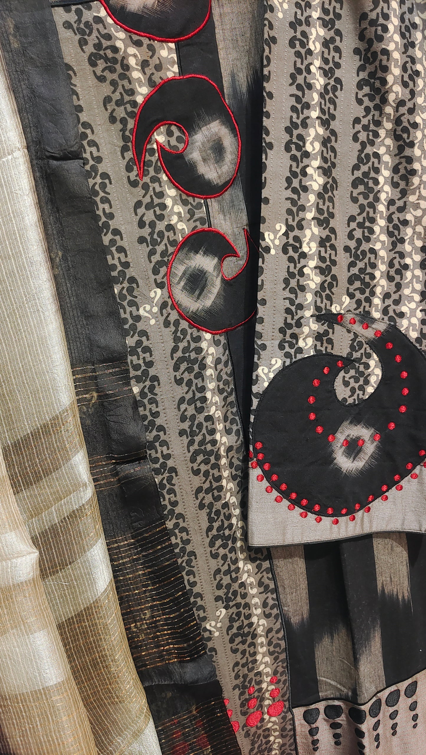 Semi Stitched Chanderi Formal Suitset