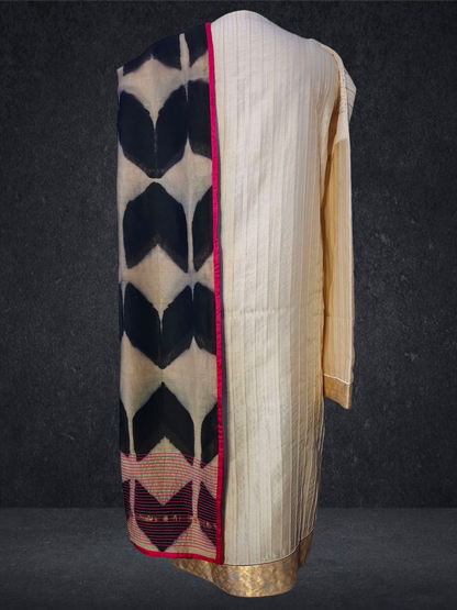 Semi Stitched Formal chanderi Suitset