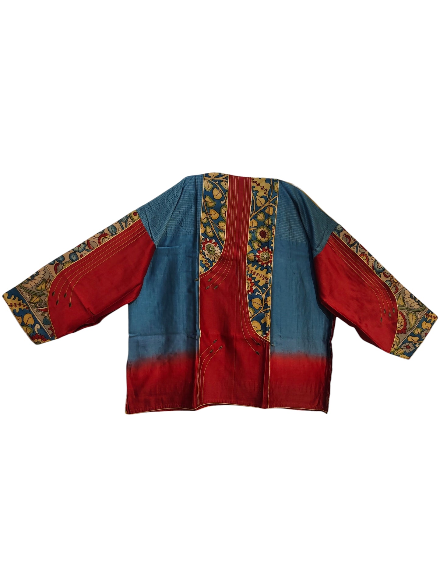 Semi Stitched Chanderi Kalamkari Short Tunic