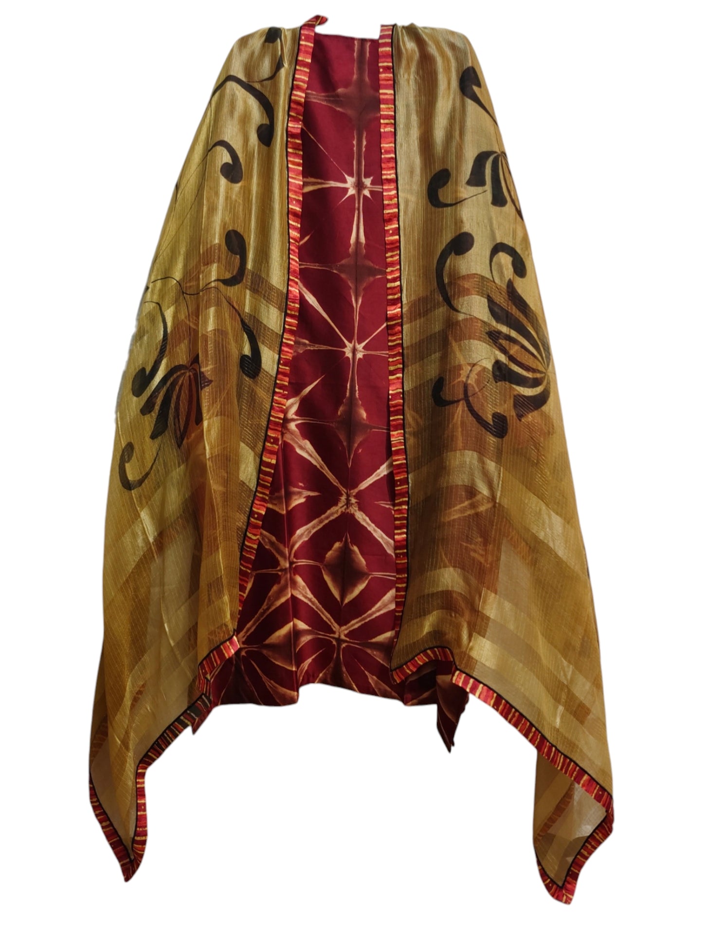 Semi Stitched Chanderi Casual Suitset