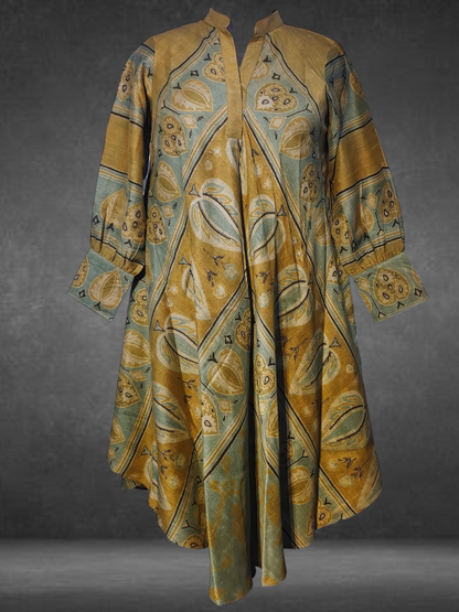 Silk Ajrakh Dress