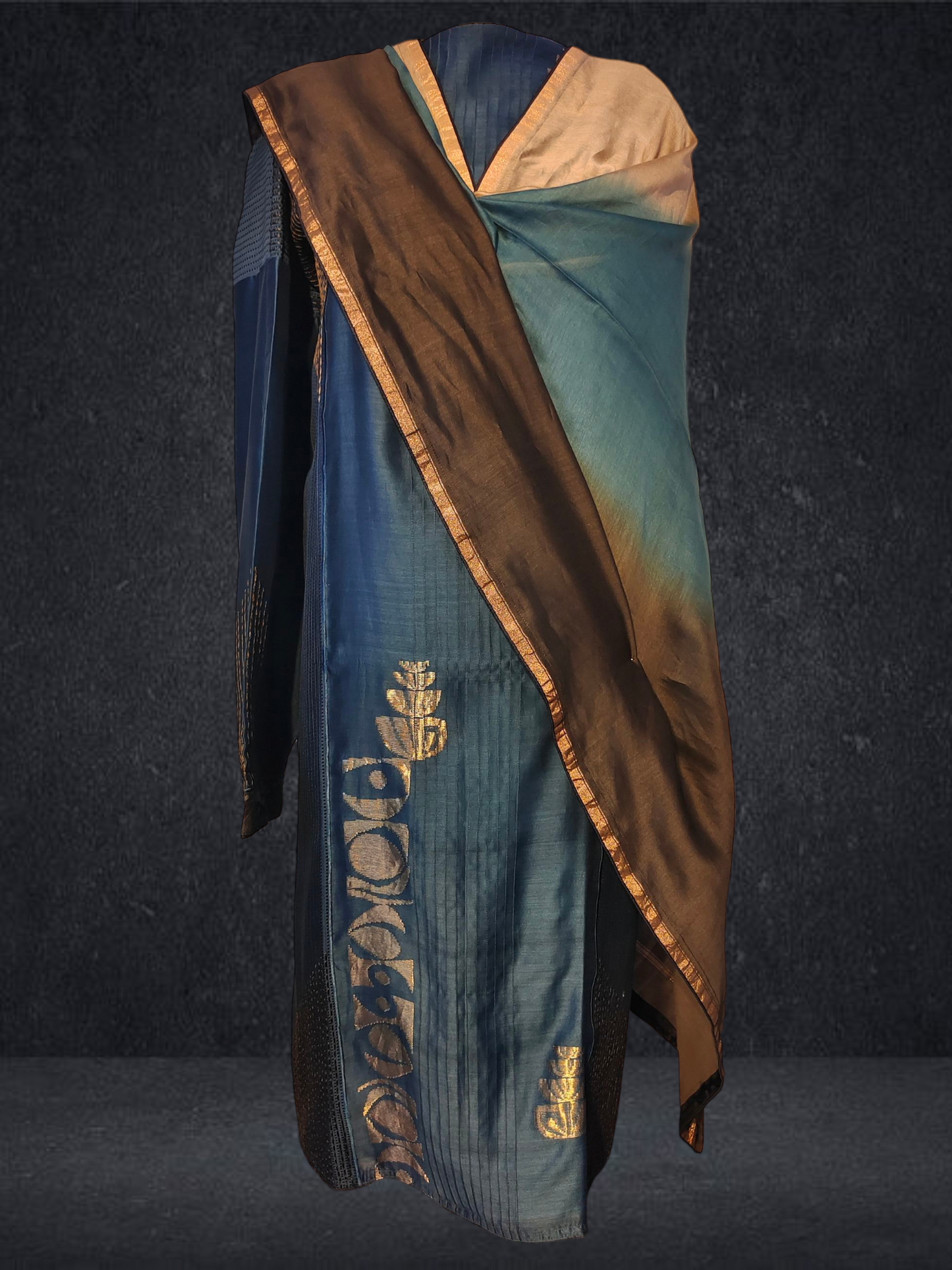 Semi Stitched Formal chanderi Suitset
