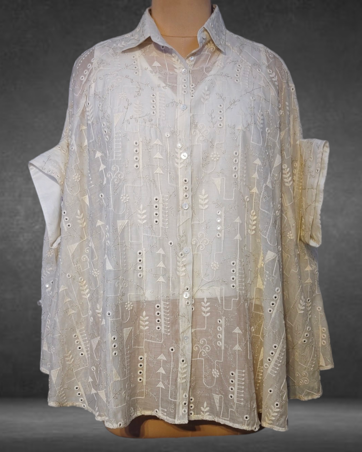 Stitched Embroidered Shirt Free Size