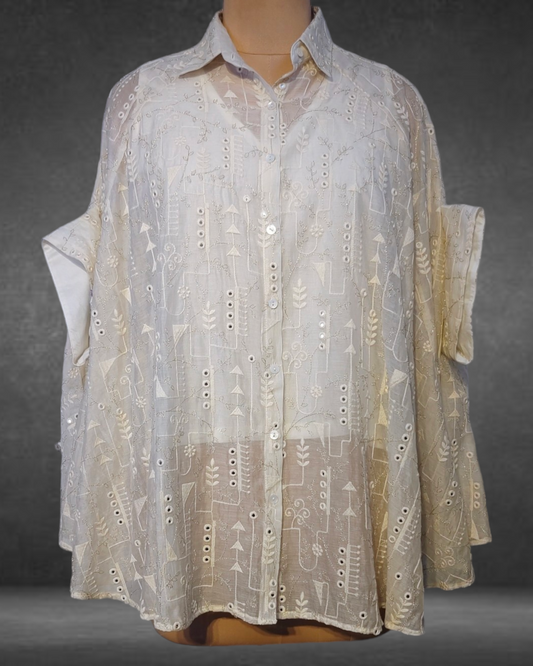 Stitched Embroidered Shirt Free Size