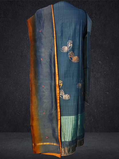 Semi Stitched Formal chanderi Suitset