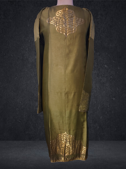 Semi Stitched Chanderi kurta