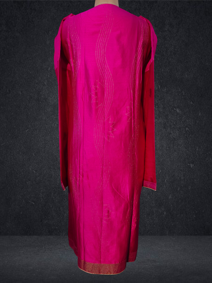 Semi Stitched Formal chanderi Suitset