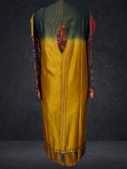 Semi Stitched Chanderi kurta