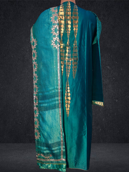 Semi Stitched Formal chanderi Suitset