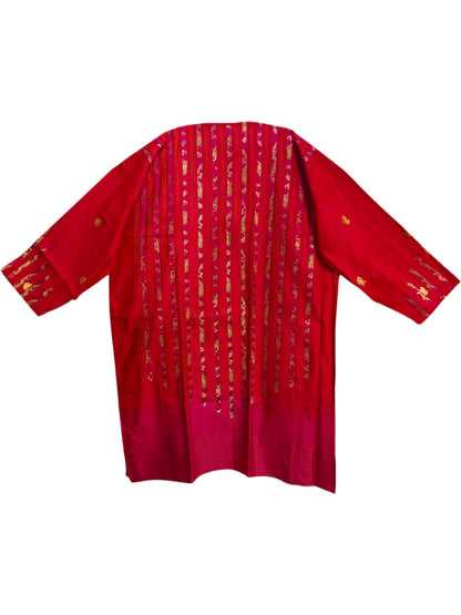 Semi Stitched Chanderi Formal Suitset