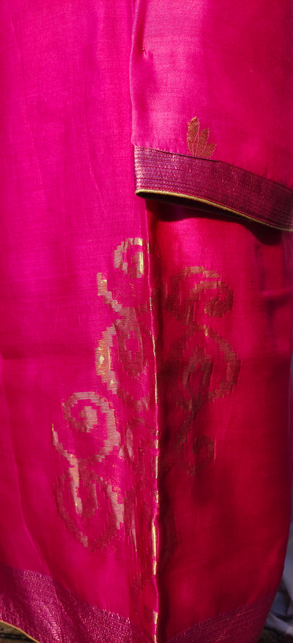 Semi Stitched Formal chanderi Suitset
