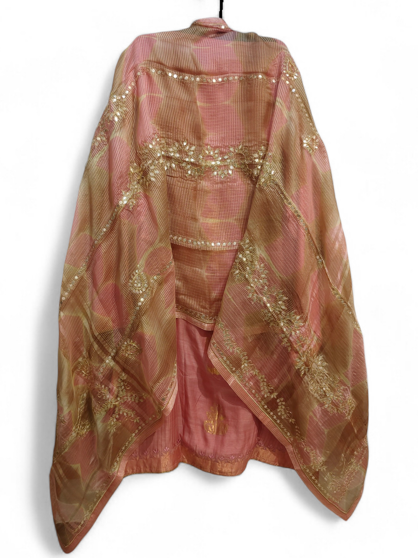 Semi Stitched Formal chanderi Suitset