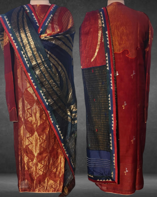 Semi Stitched Formal Chanderi suitset