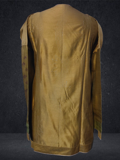 Semistitched Chanderi Zariwoven Short Tunic