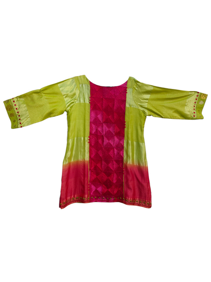 Stitched Chanderi  Tunic ready size 42