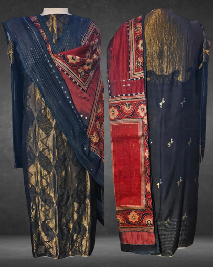 Semi Stitched Formal Chanderi suitset