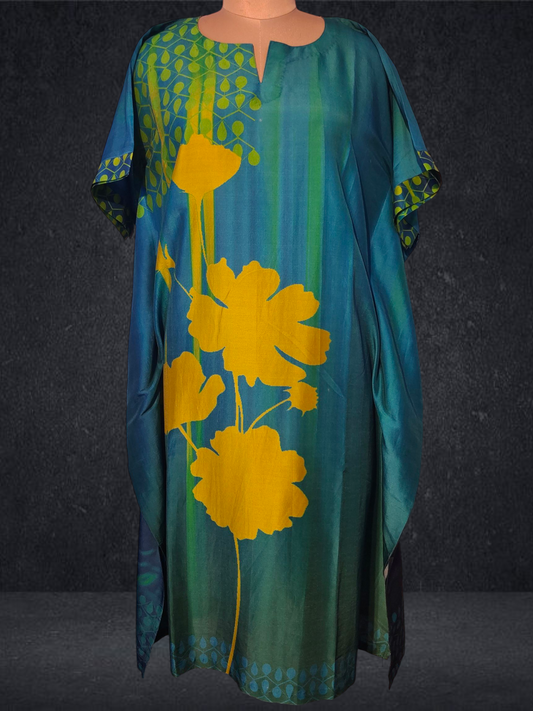 Stitched Chanderi Digital Printed Kaftan VISHAL KAPUR STUDIO