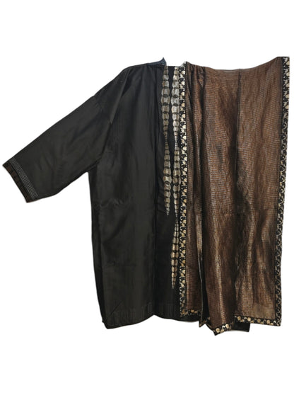 Semi Stitched Chanderi Formal Suitset