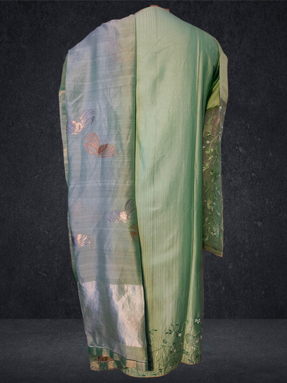 Semi Stitched Formal chanderi Suitset