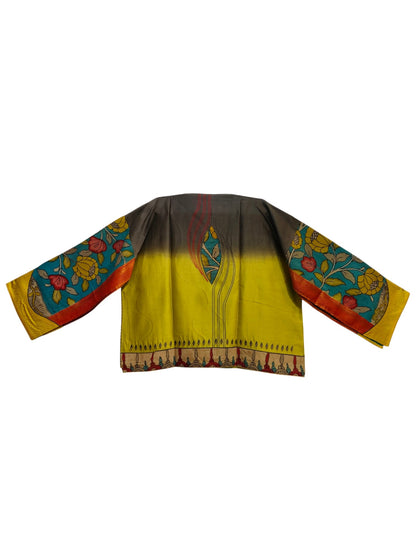 Semi Stitched Chanderi Kalamkari Ɓlouse VISHAL KAPUR STUDIO