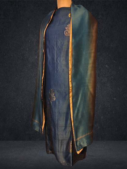 Semi Stitched Formal chanderi Suitset