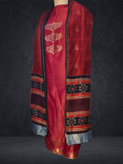 Semi Stitched Formal chanderi Suitset