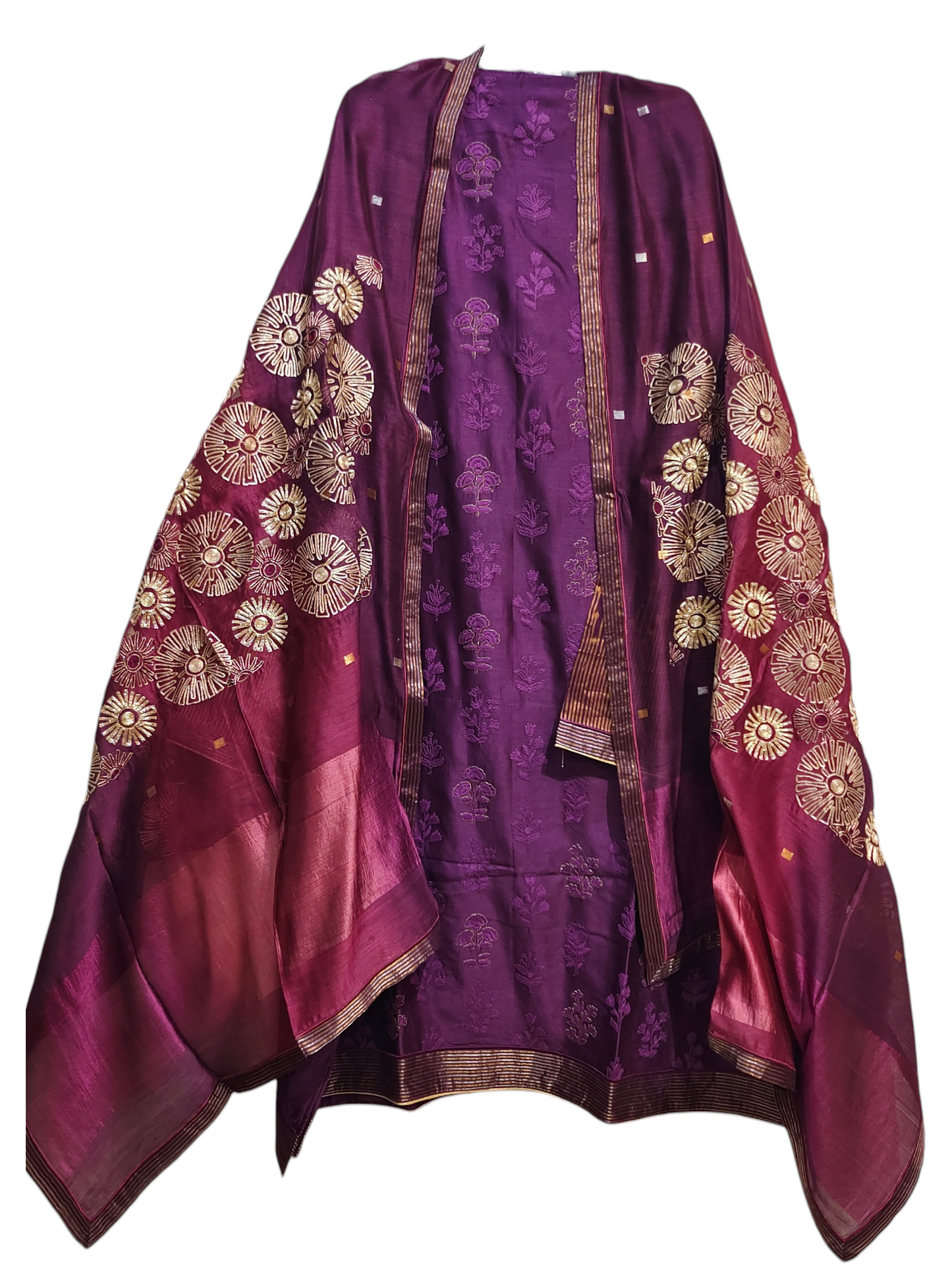 Semi Stitched Formal Chanderi Suitset