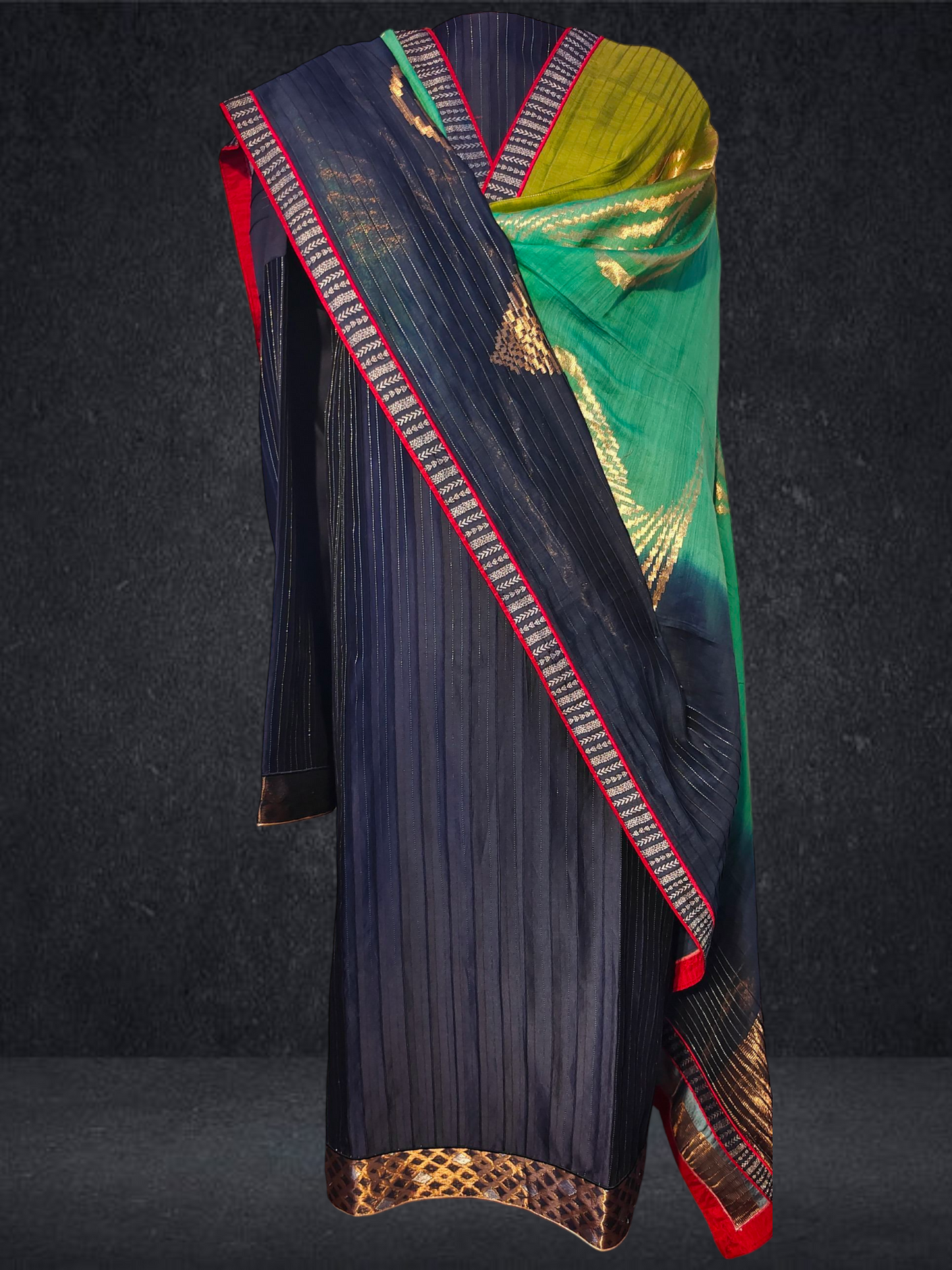 Semi Stitched Formal chanderi Suitset