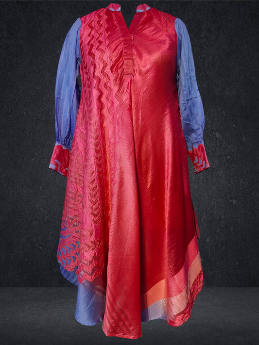Stitched applique Long Dress VISHAL KAPUR STUDIO