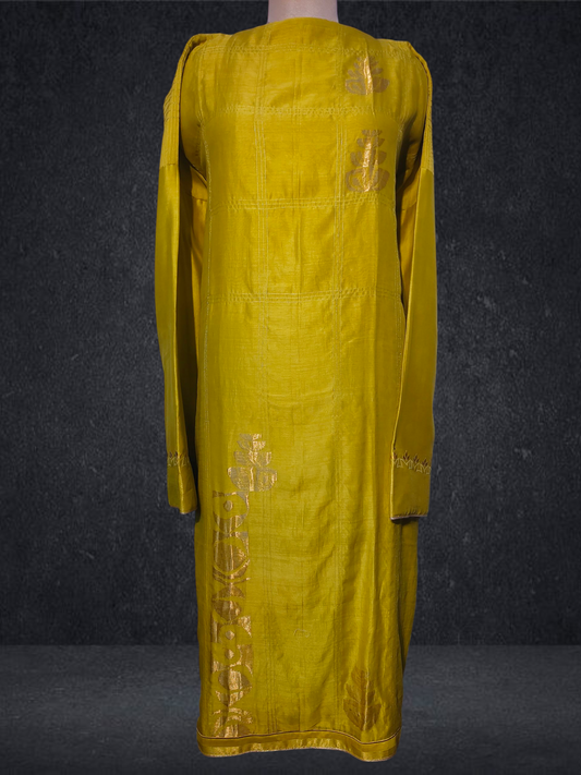 Semi Stitched Formal chanderi Suitset VISHAL KAPUR
