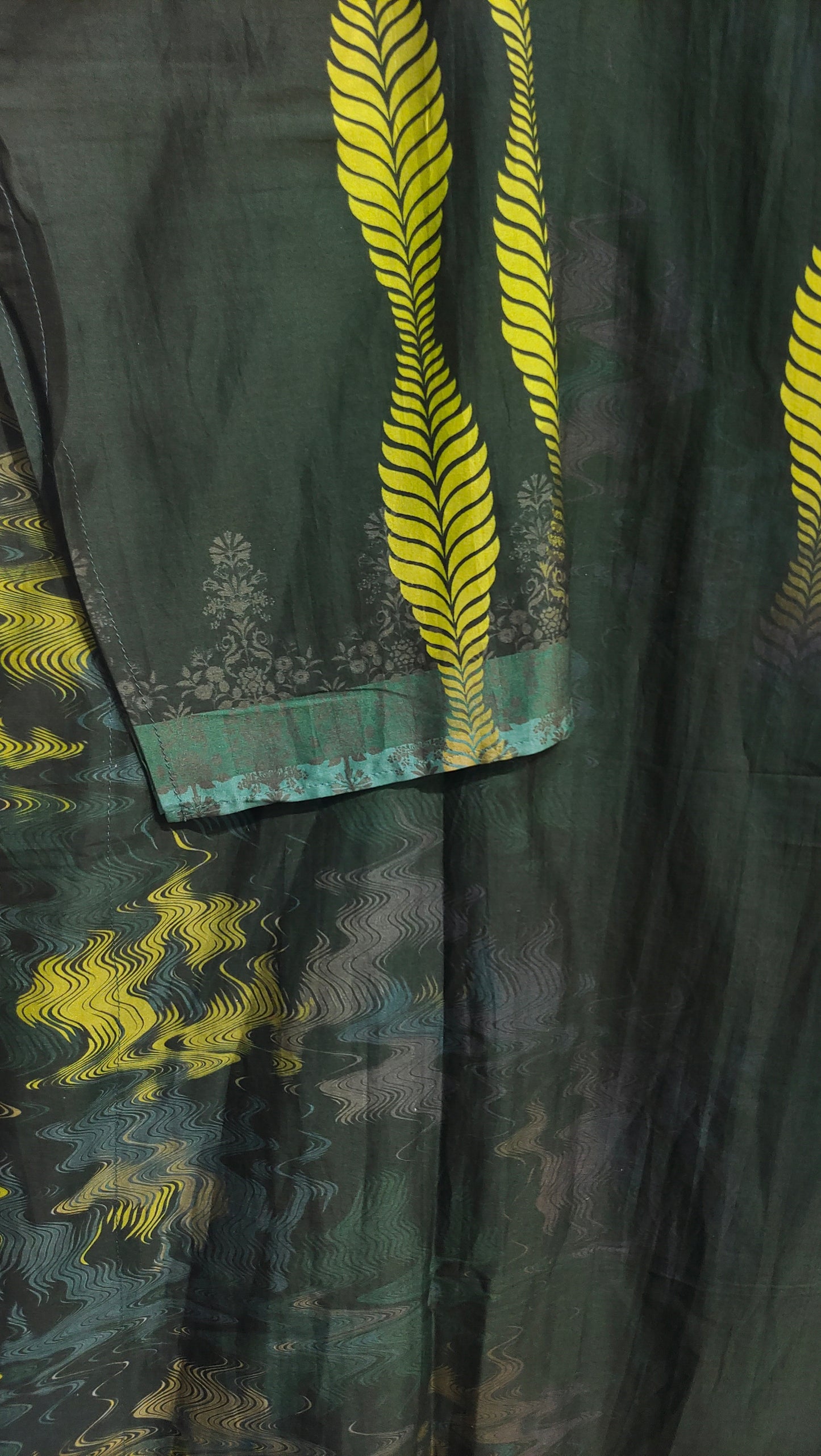 Semi Stitched Chanderi Casual Suitset