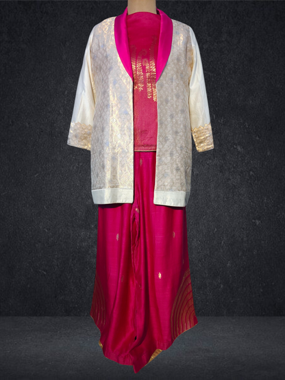 Stitched Chanderi Long Dress