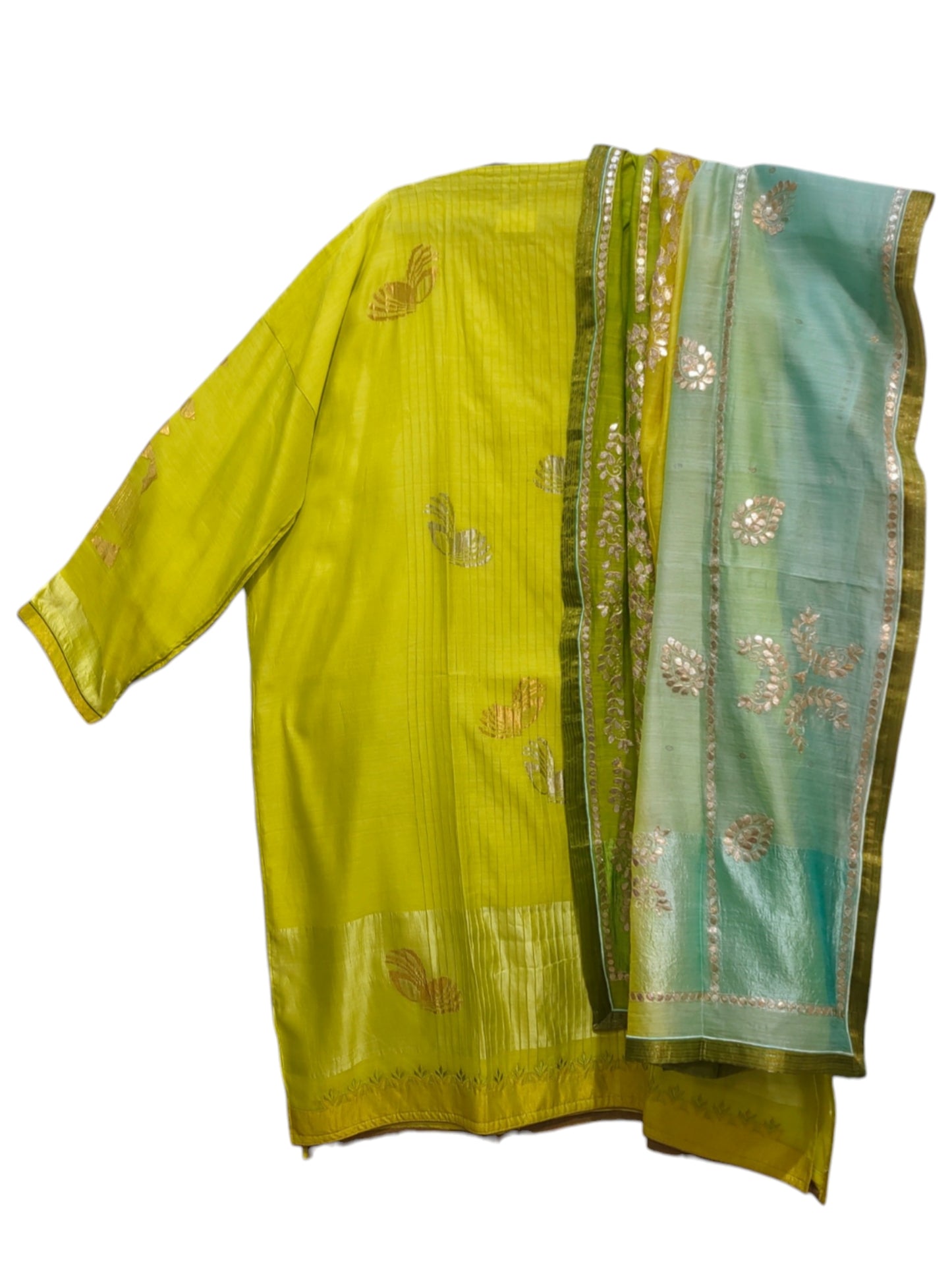 Semi Stitched Chanderi Formal Suitset