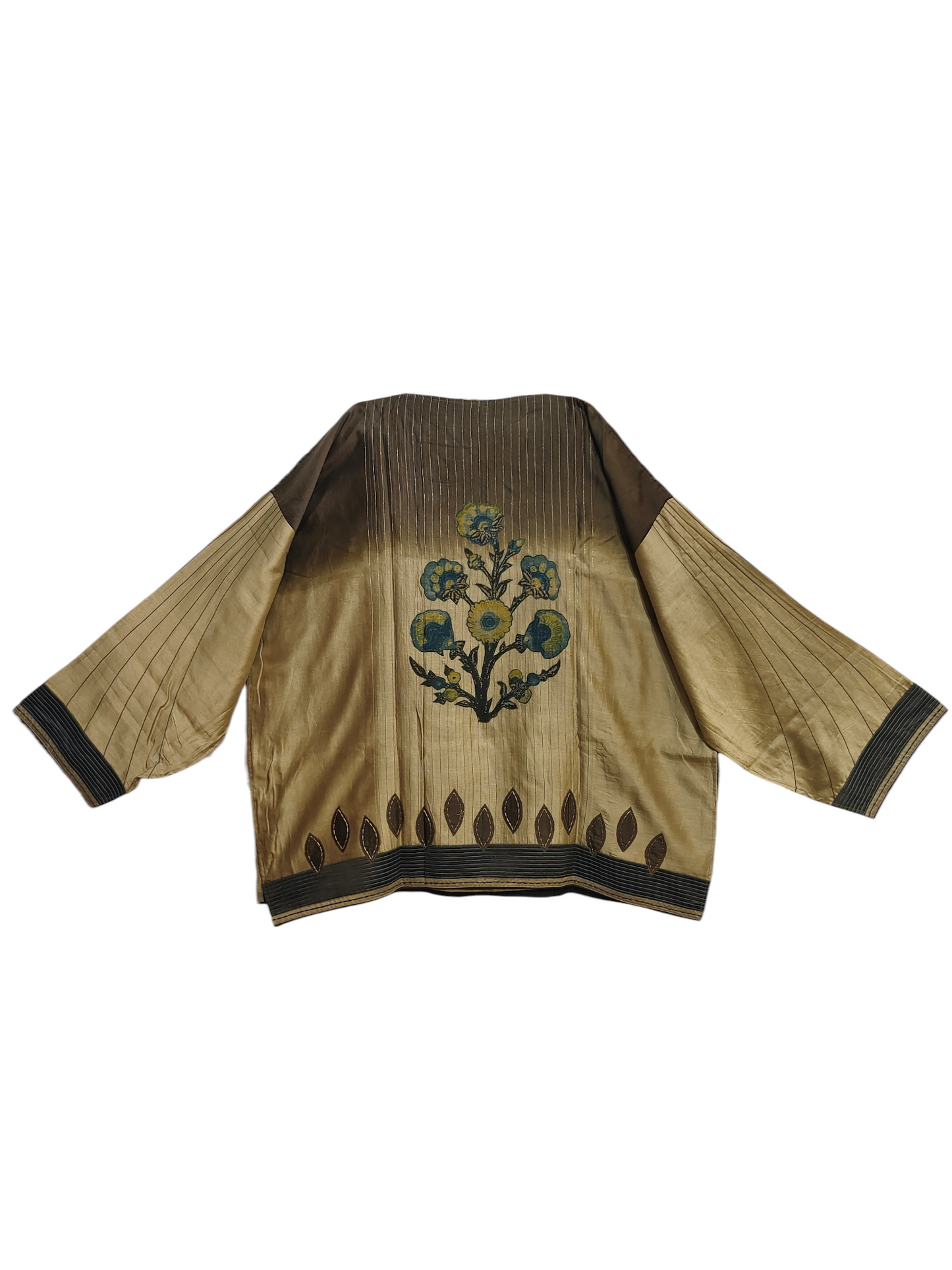 Semi Stitched Chanderi Ajrakh Short Tunic