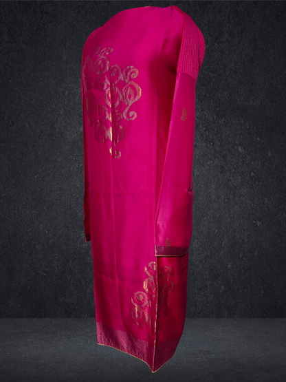 Semi Stitched Formal chanderi Suitset