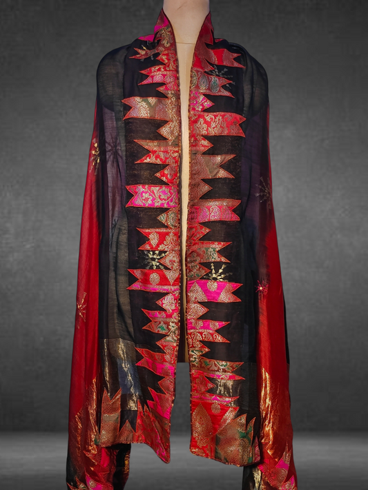 Chanderi Zari Woven Brocade Dupatta