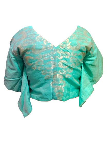 Indowestern chanderi formal kaftan blouse