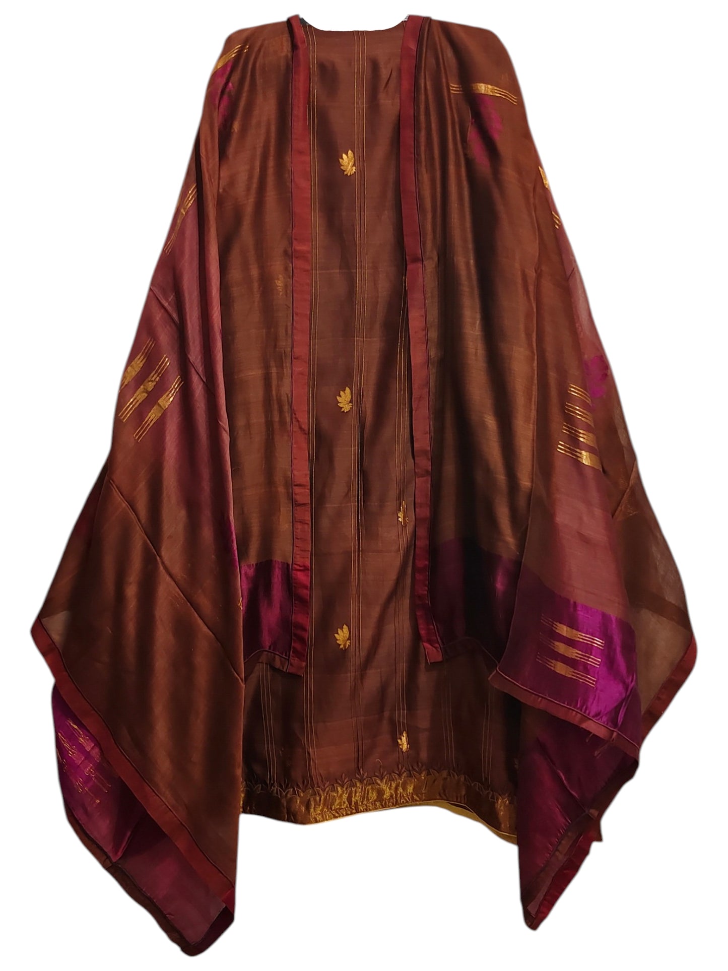 Semi Stitched Chanderi Formal Suitset